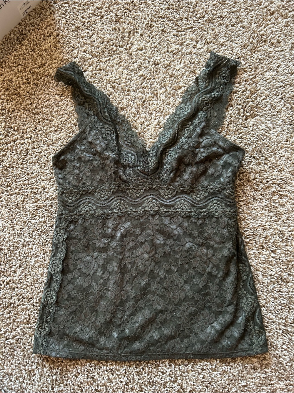 Moda International Olive Green Lace Bandeau Top